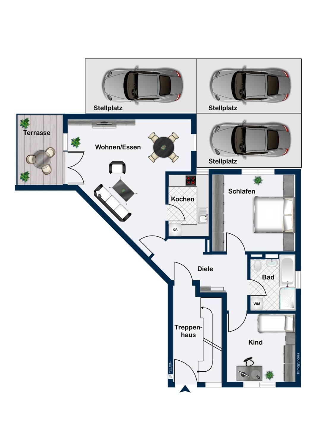 Grundriss Wohnung 2