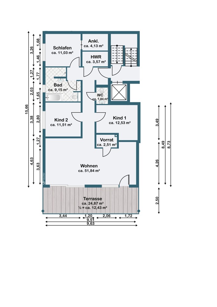 HAUS 1 - 66 A - RECHTS - SOUTERRAIN bemaßt oK HAUS 1 - 66 A - RECHTS - SOUTERRAIN bemaßt oK