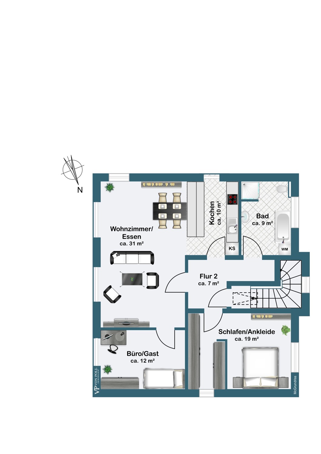 Grundriss Obergeschoss