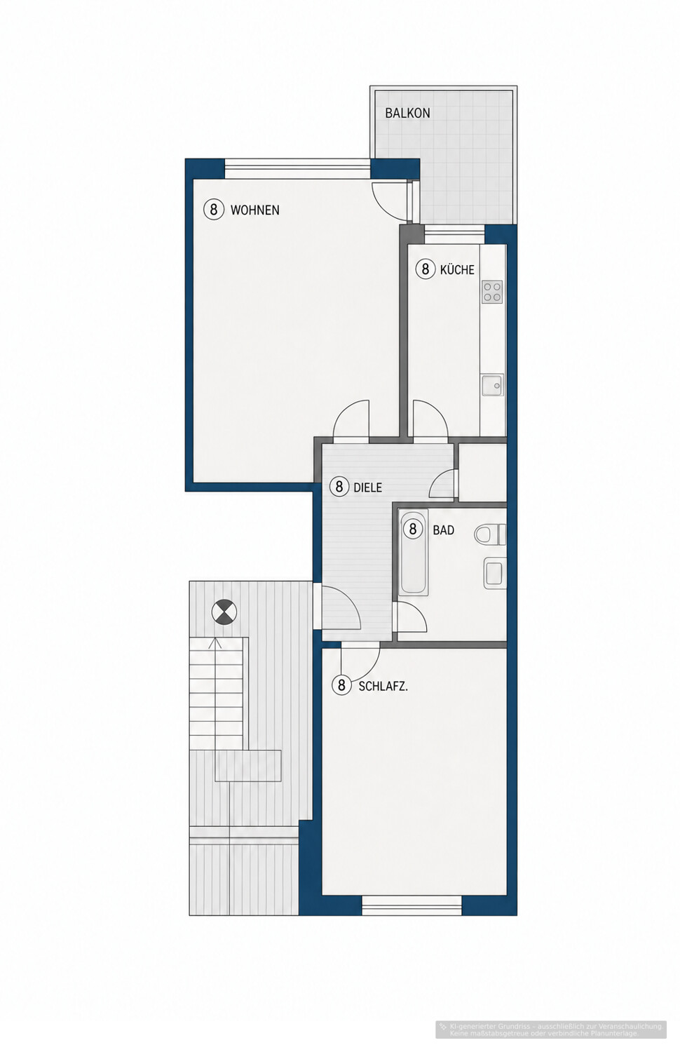 Solide 2-Zimmer-Wohnung im beliebten Stadtteil Donnerschwee