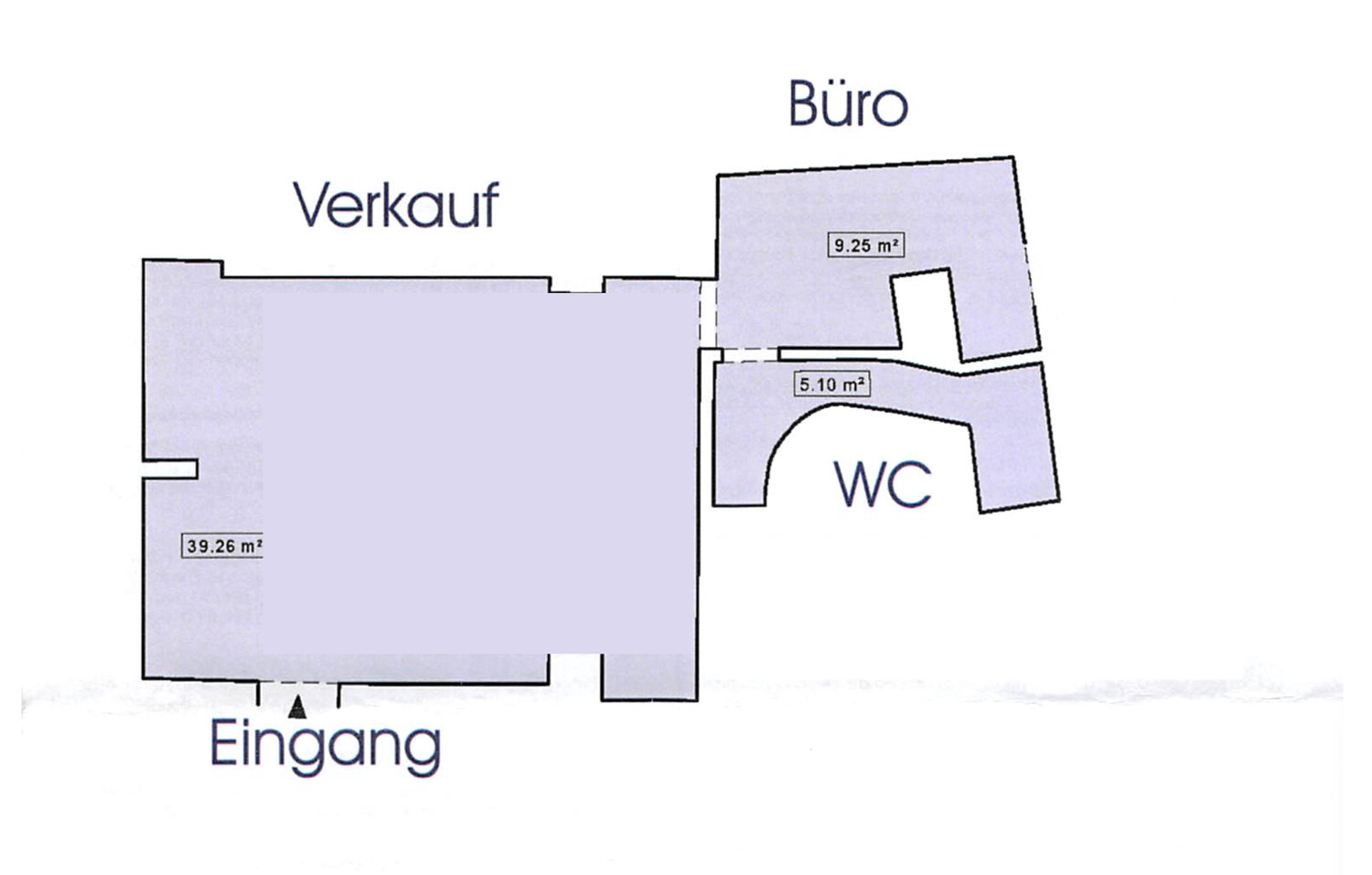 Grundriss Ladengeschäft