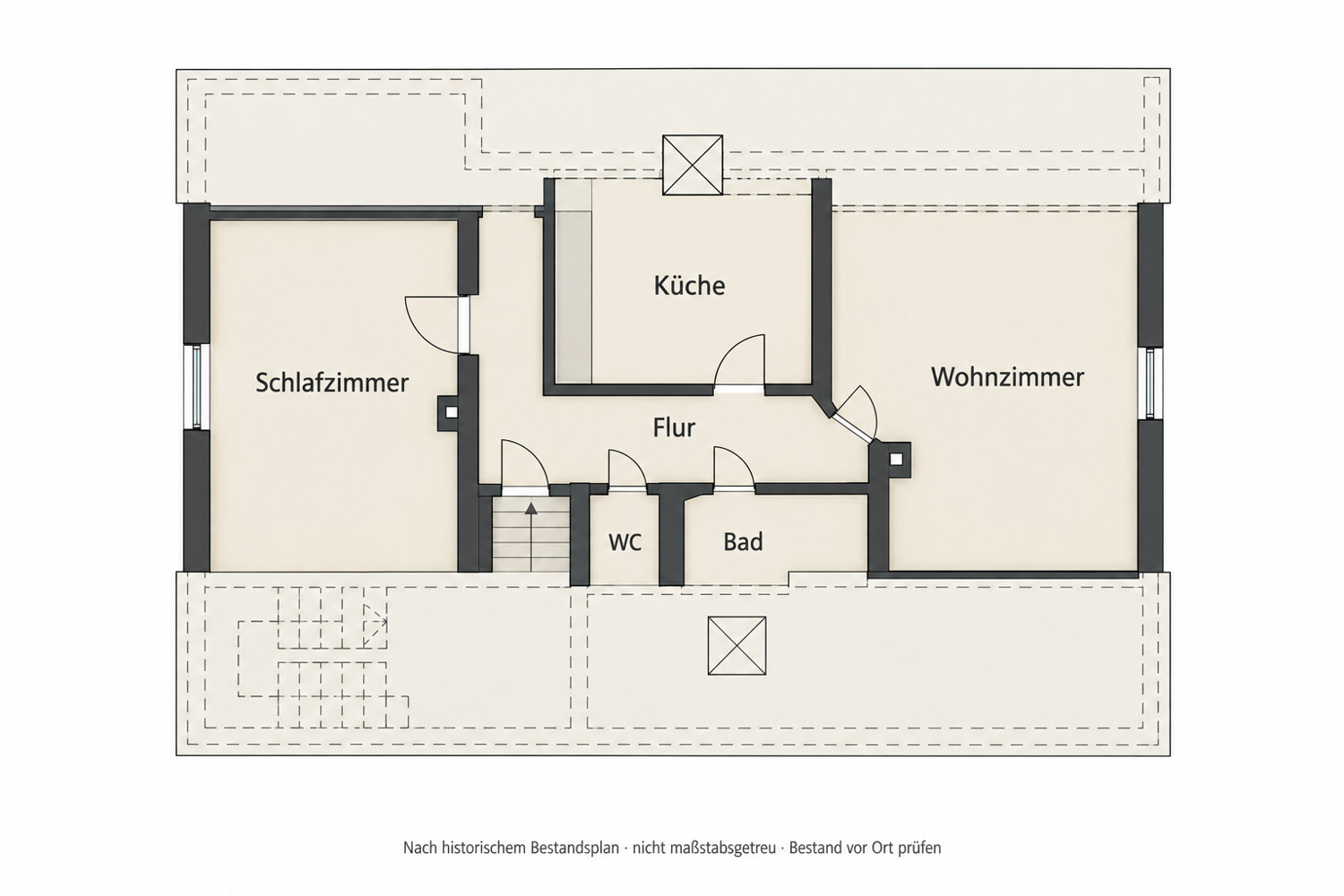 Grundriss Dachgeschoss – historischer Plan