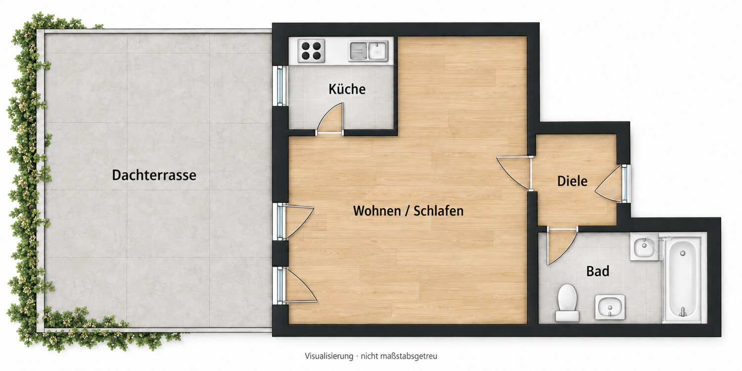 Grundriss 2. Obergeschoss – Visualisierung