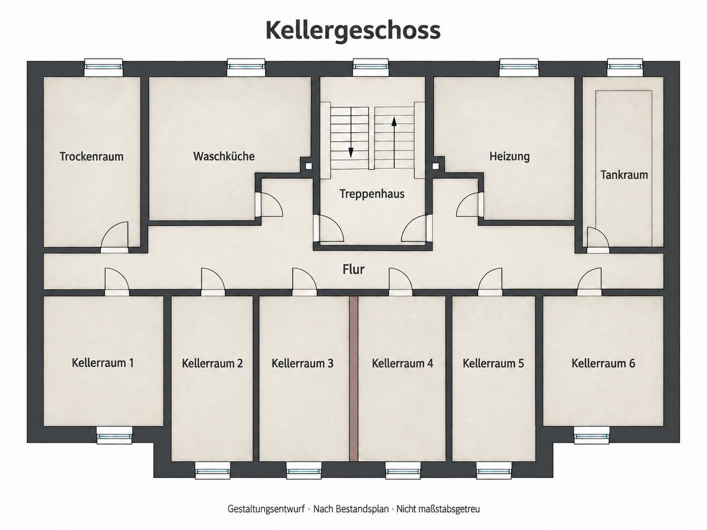 Kellergeschoss – Grundrissentwurf