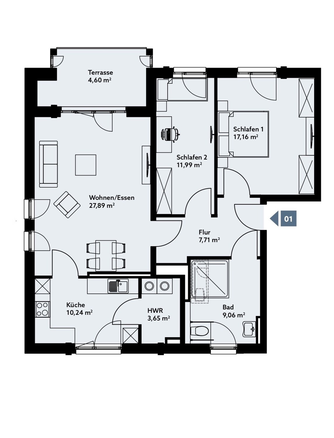 Wohnung 01, Haus A
