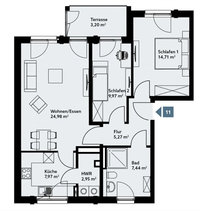 Grundriss_HAUS B_Whg_11_13_15_17