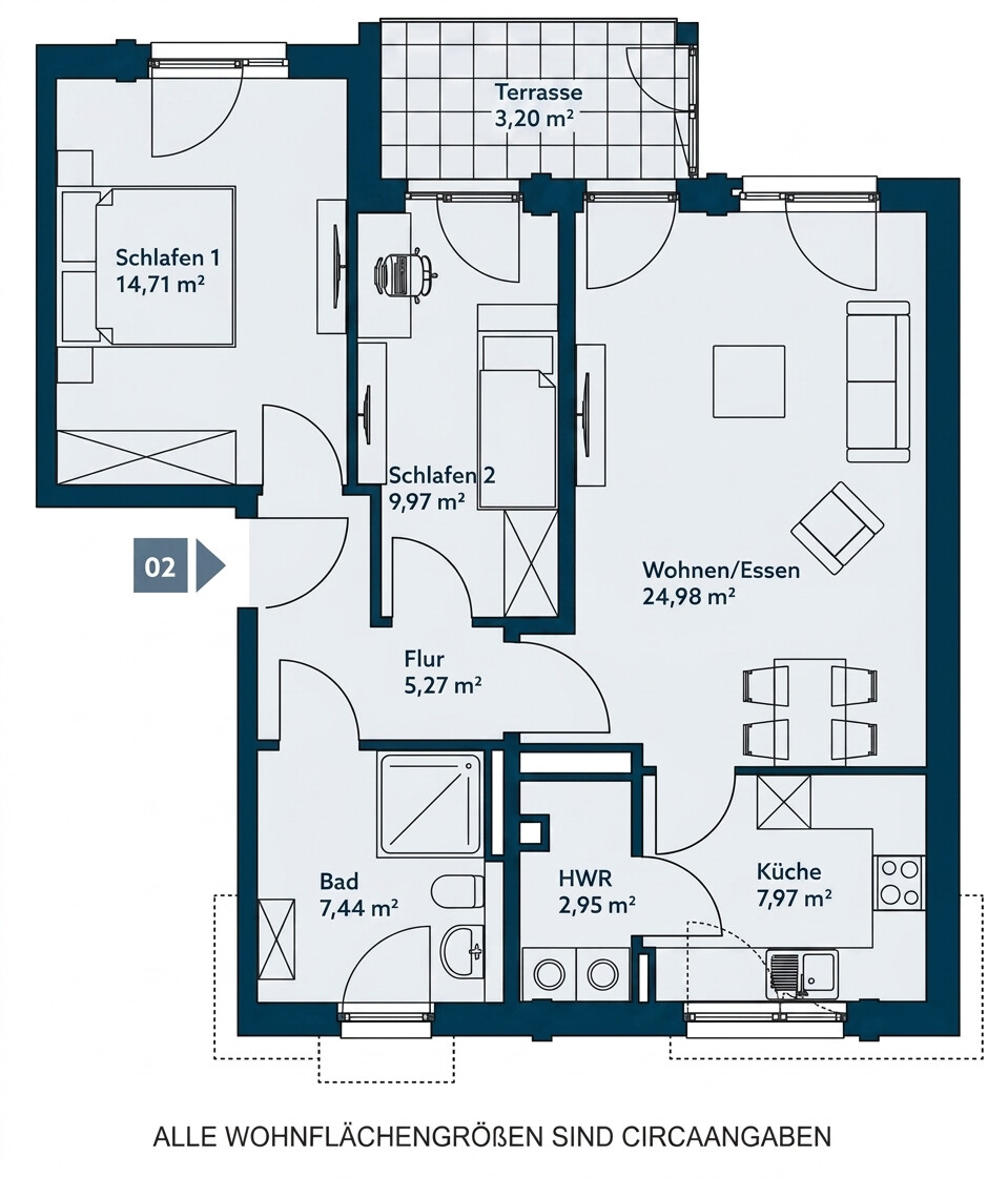 Grundriss_HAUS A_Whg_2_4_6_8