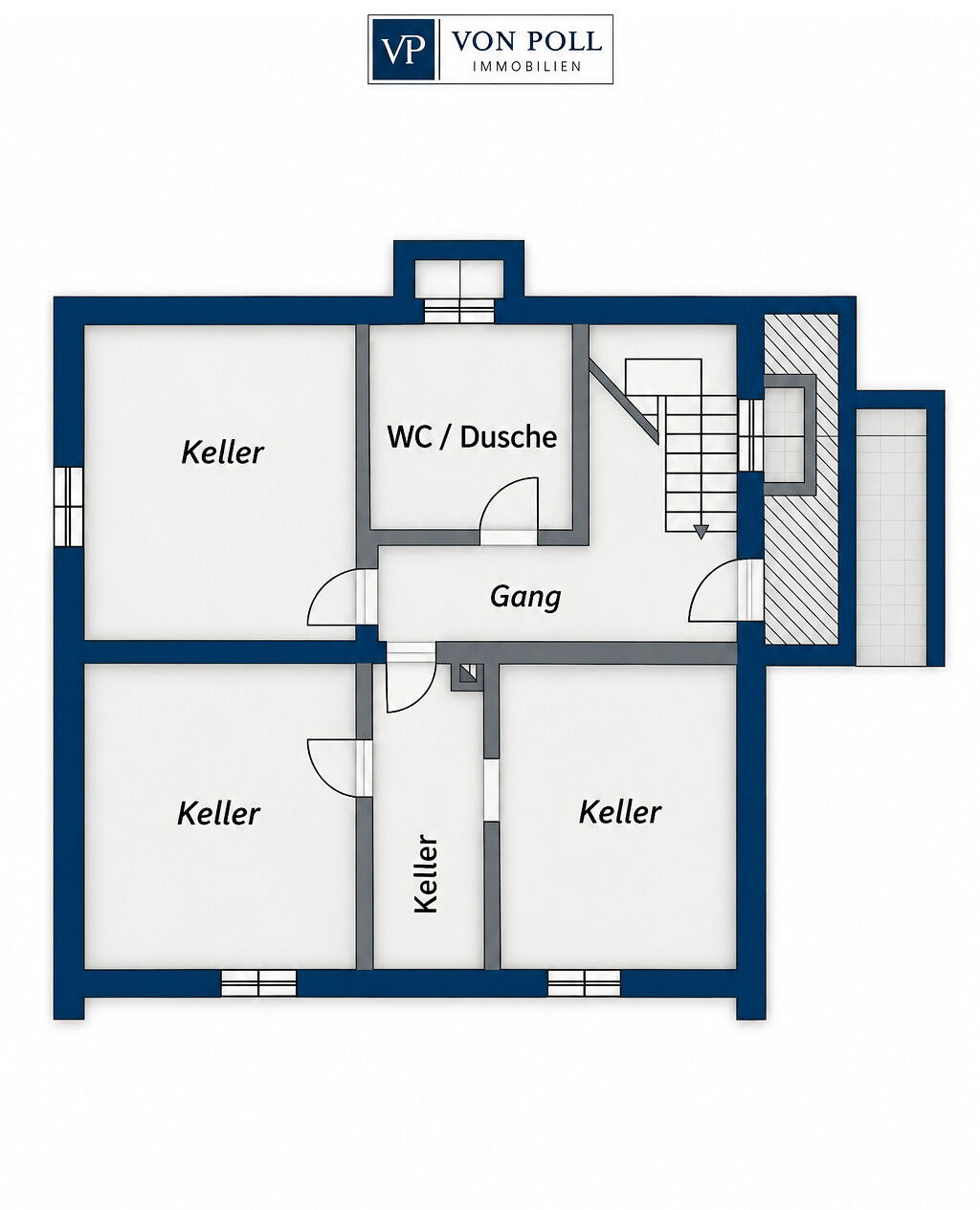 Grundriss Keller (KI generiert)