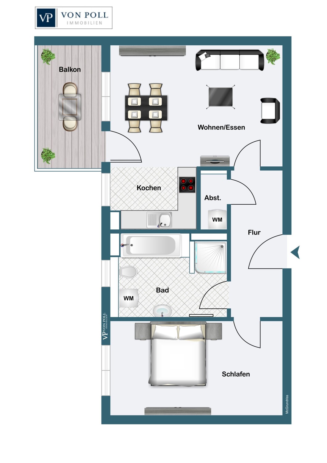 Zwei Zimmer. Viel Wow. Beste Lage!