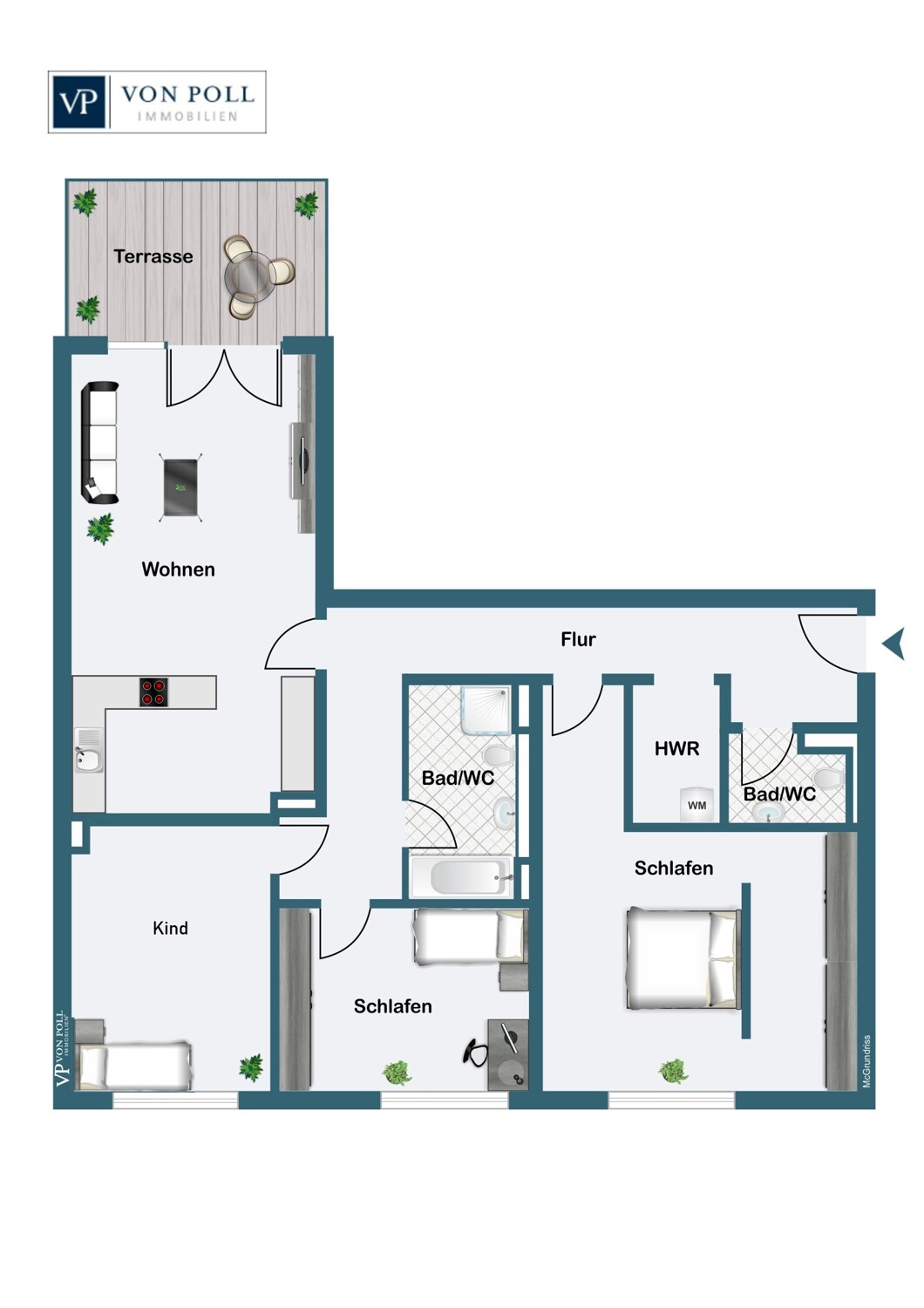 Neubau-Erstbezug mit EBK – Terrasse inklusive