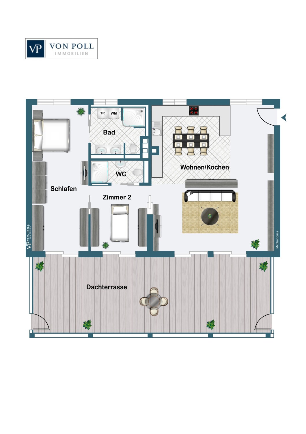 Oben angekommen - Penthouse mit 60qm Dachterasse und Weitblick