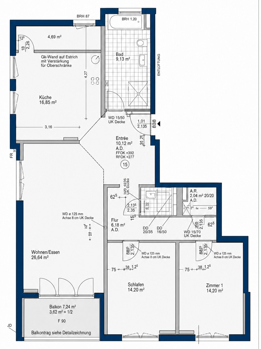 Moderne 3-Zimmer Wohnung am Itzufer