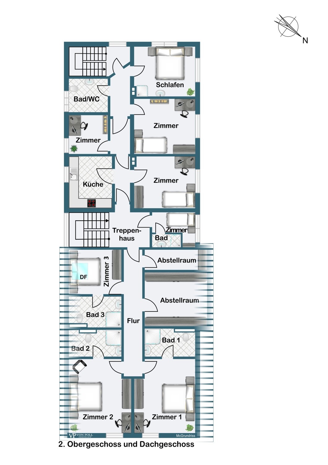 Grundriss 2. OG und DG