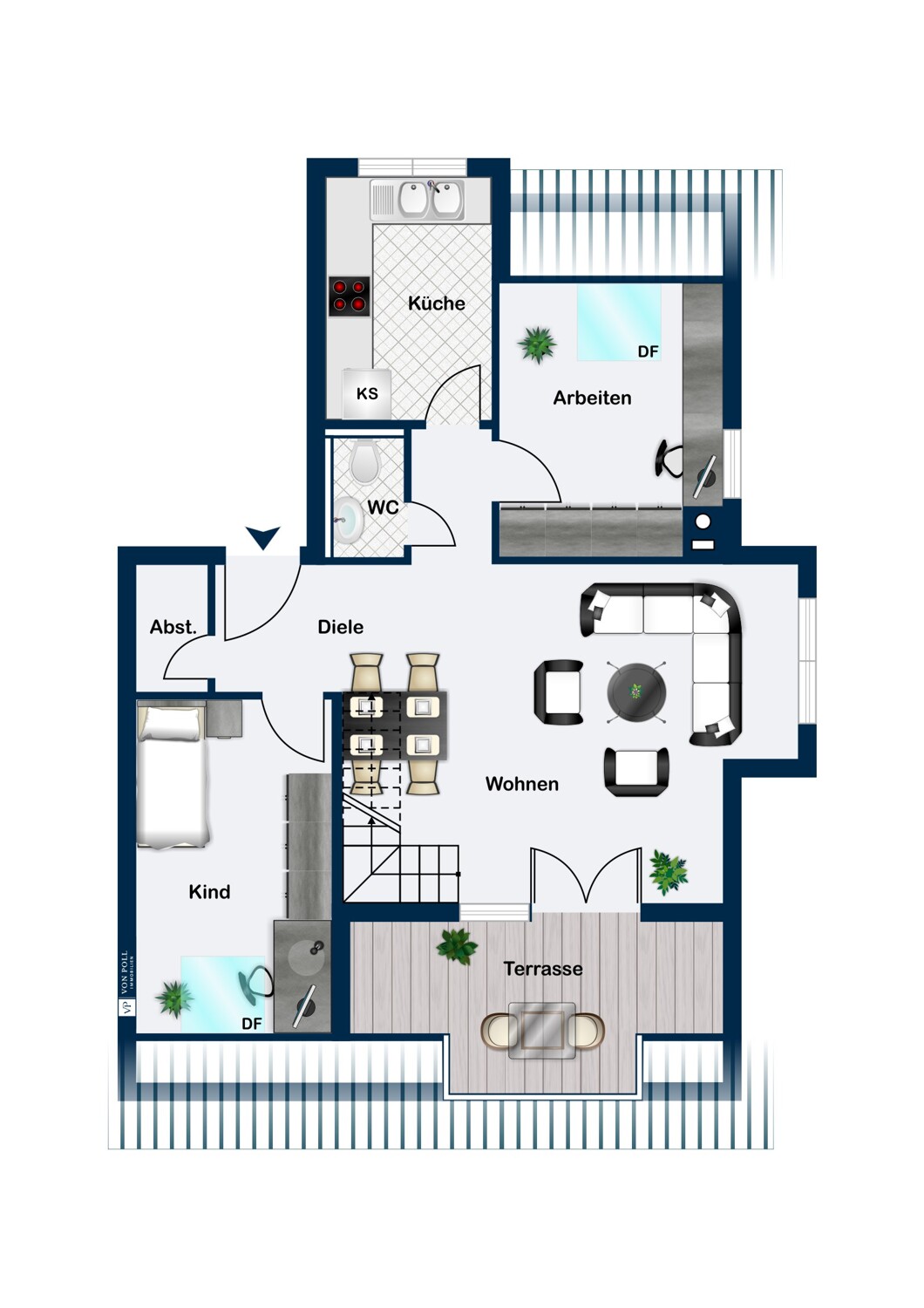 Grundriss 1. DG