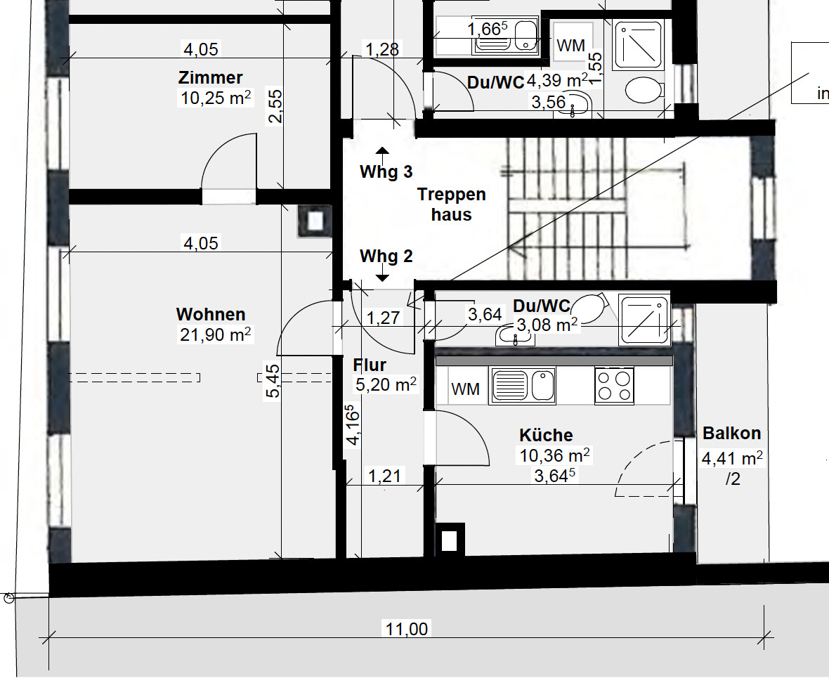 Grundriss Wohnung Nr. 2 Grundriss Wohnung Nr. 2