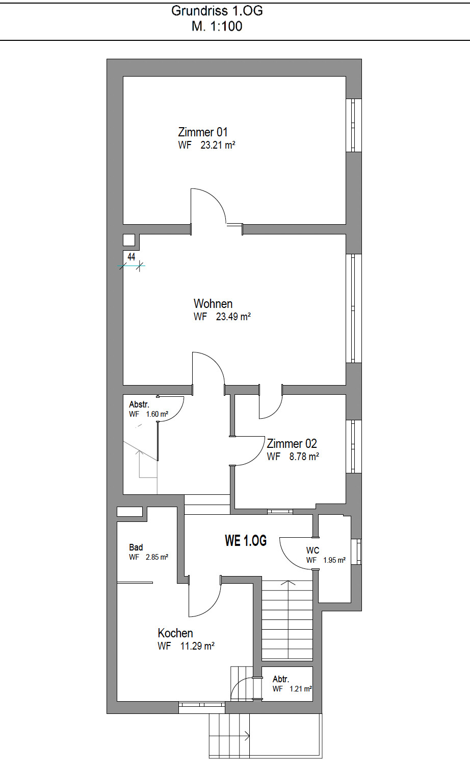 Grundriss Hinterhaus 1.OG