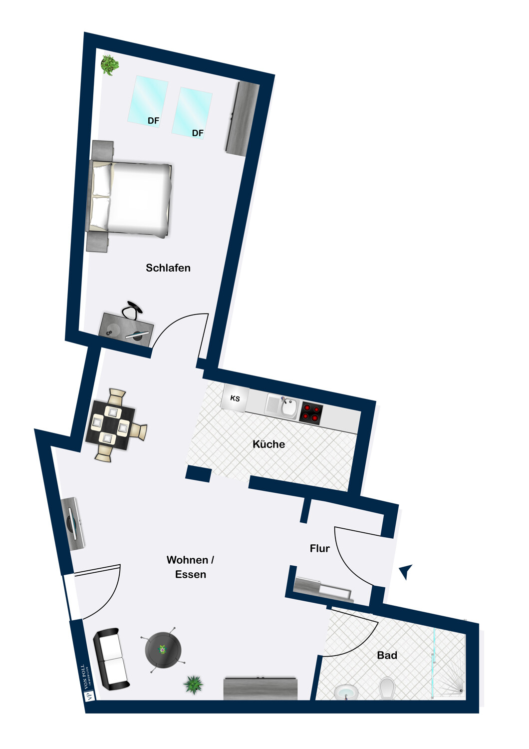 Grundriss Whg. Nr. 33