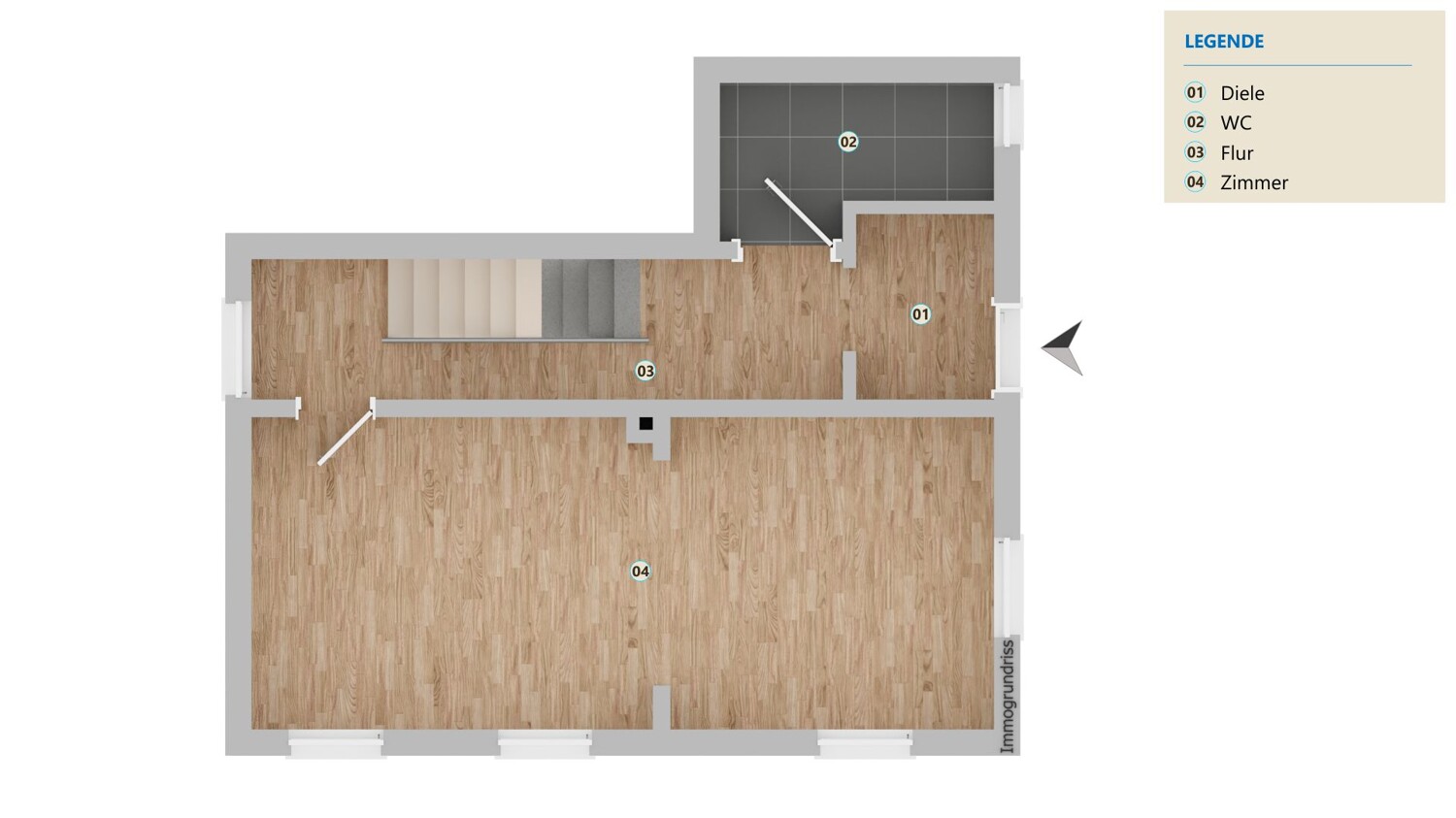 Grundriss Erdgeschoss Haus 2