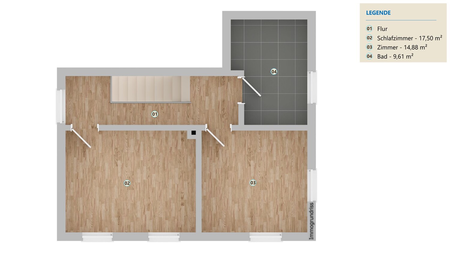 Grundriss 1. Obergeschoss Haus 2