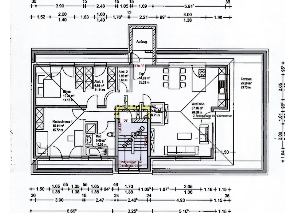 3. OG Penthouse Grundriss