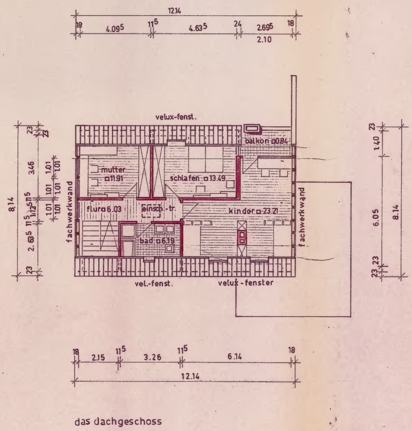 Grundriss Dachgeschoss