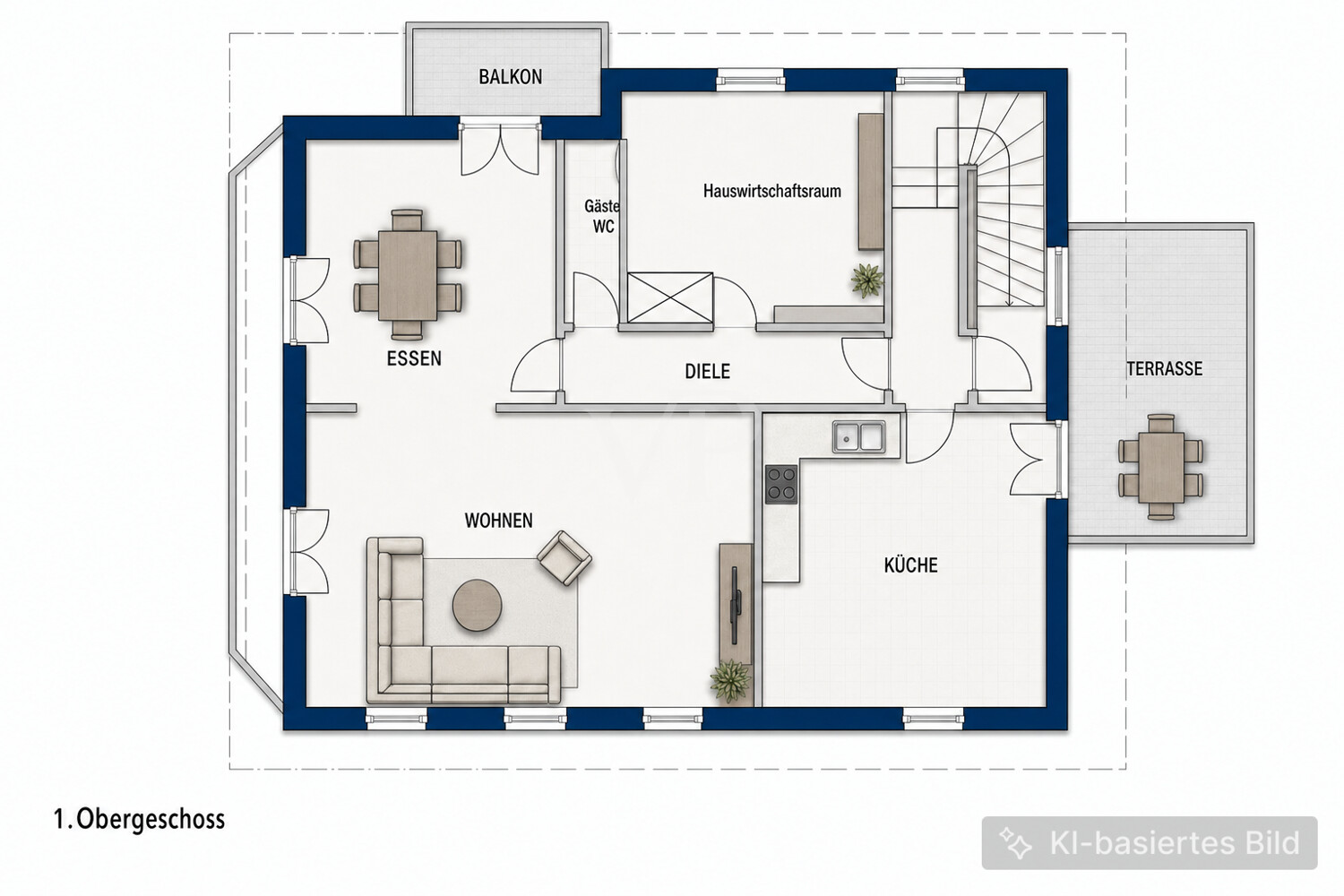 Herrschaftliche Villa mit sonnigem Garten, Neckarblick und separater Praxisfläche (96 m²)