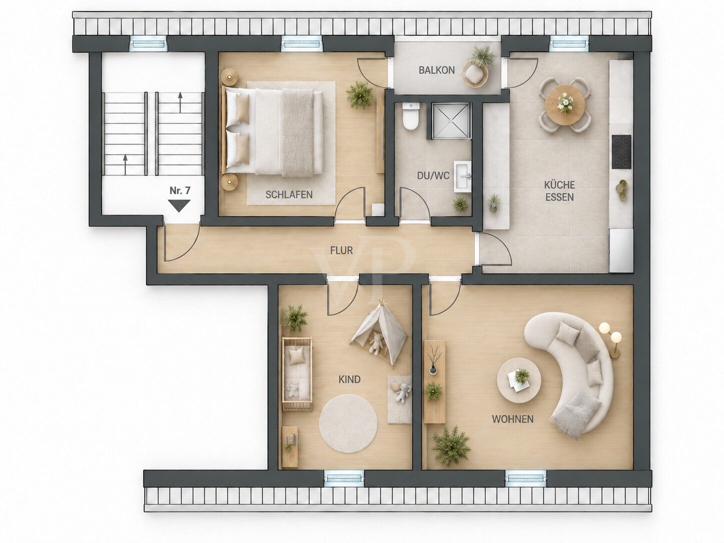 Grundriss visualisiert