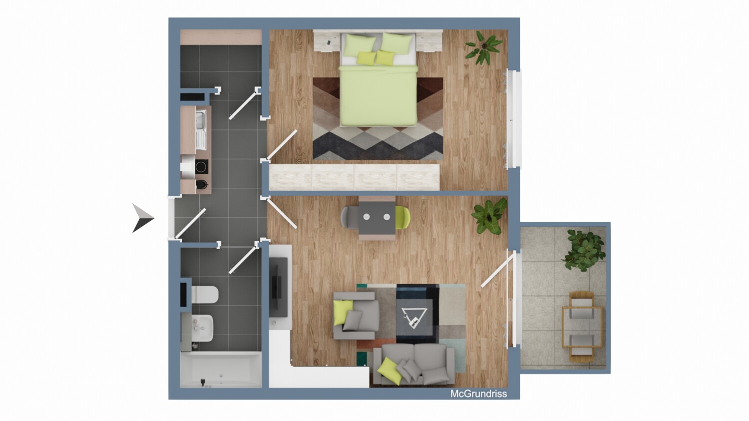 Visueller Grundriss