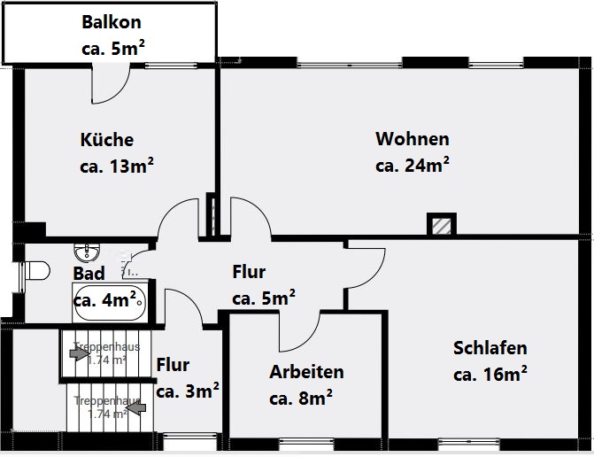 Obergeschoss Hinterhaus