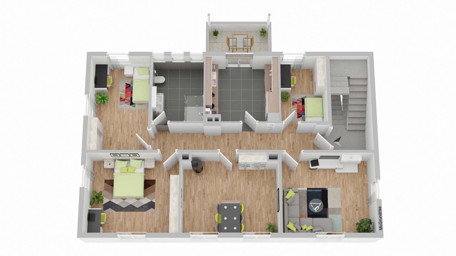 1. Obergeschoss 3D