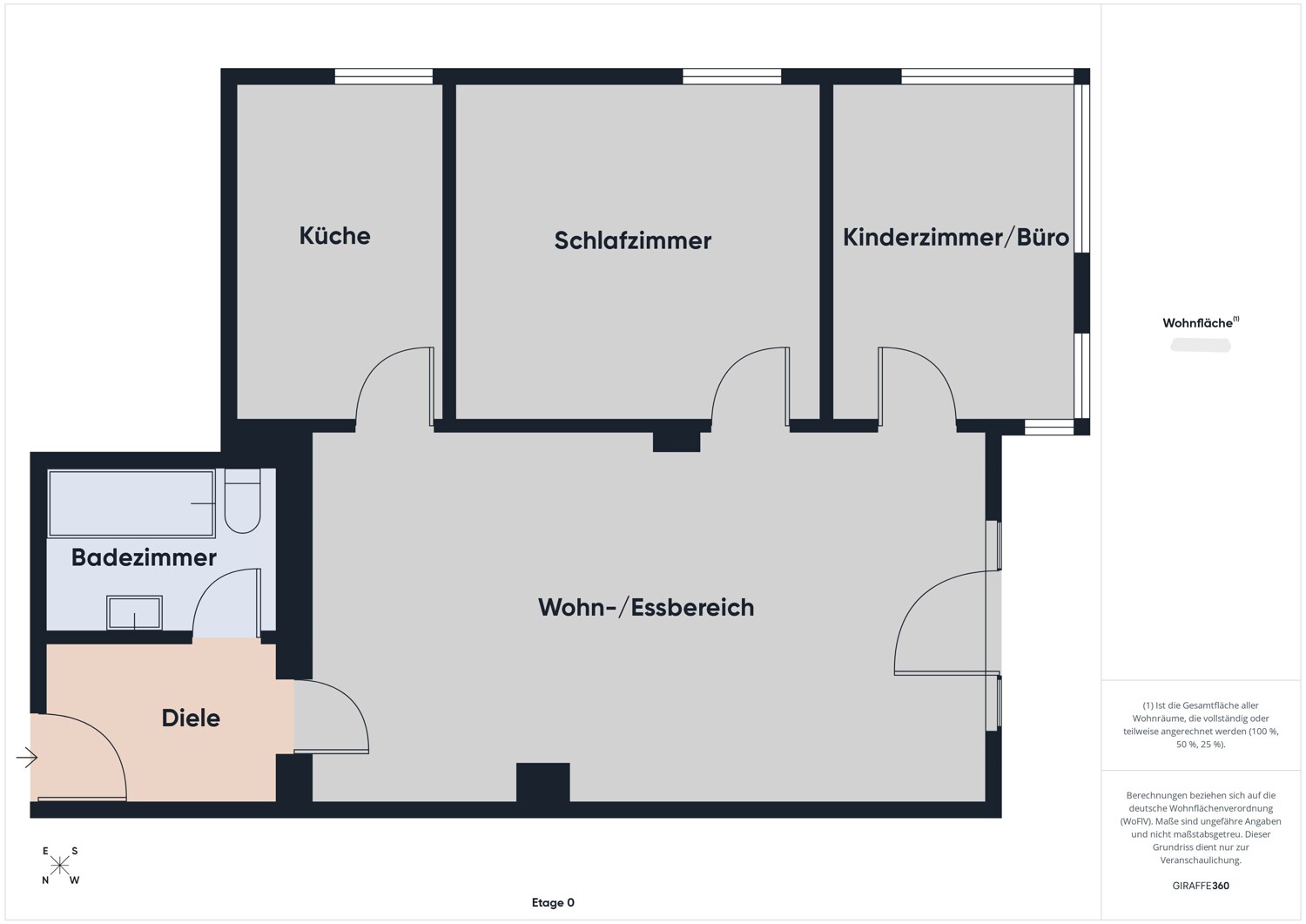 Beispiel 3 Zimmerwohnung