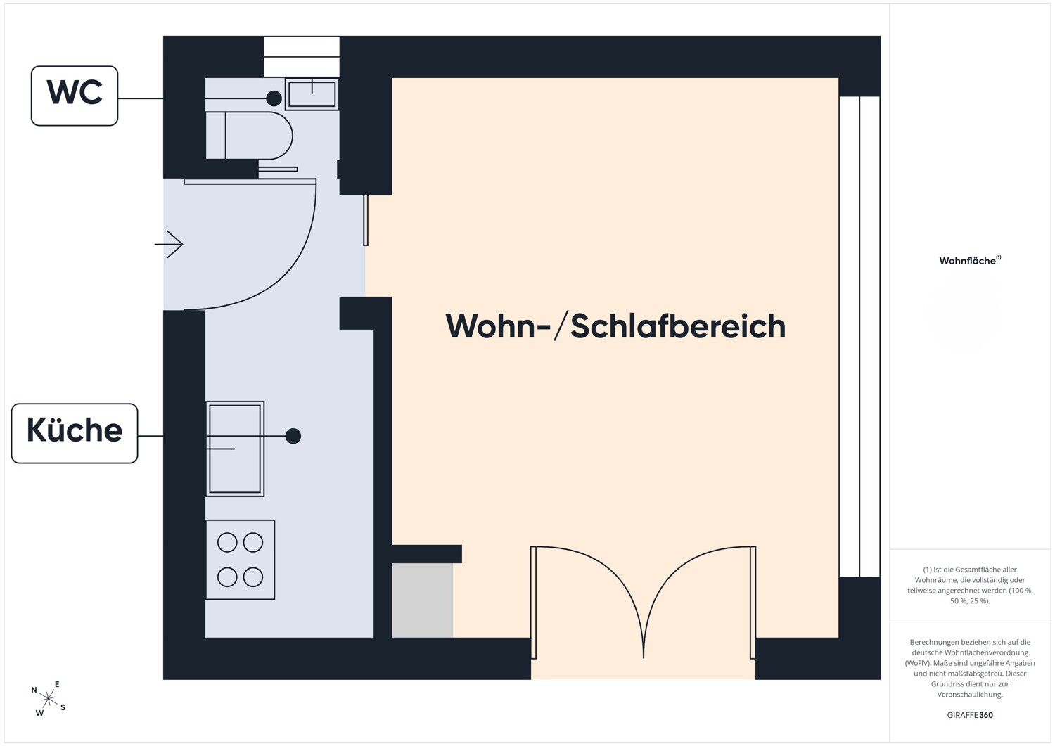 Grundriss EG Freizeithütte