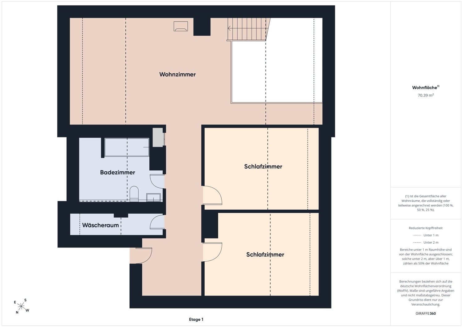 Grundriss obere Etage