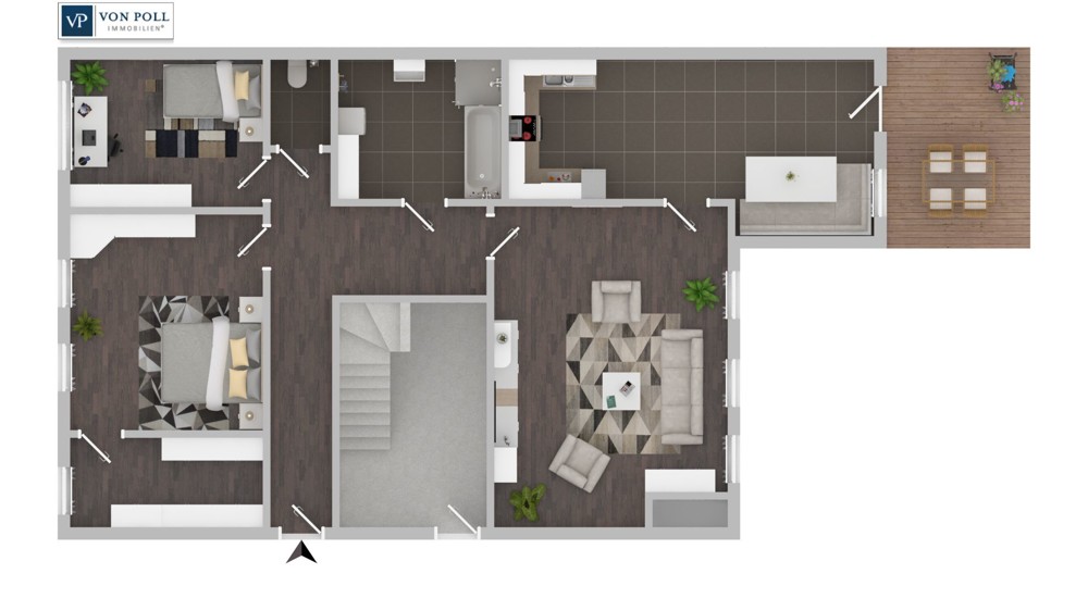 Grundriss mit Einrichtungsvorschlag Grundriss mit Einrichtungsvorschlag
