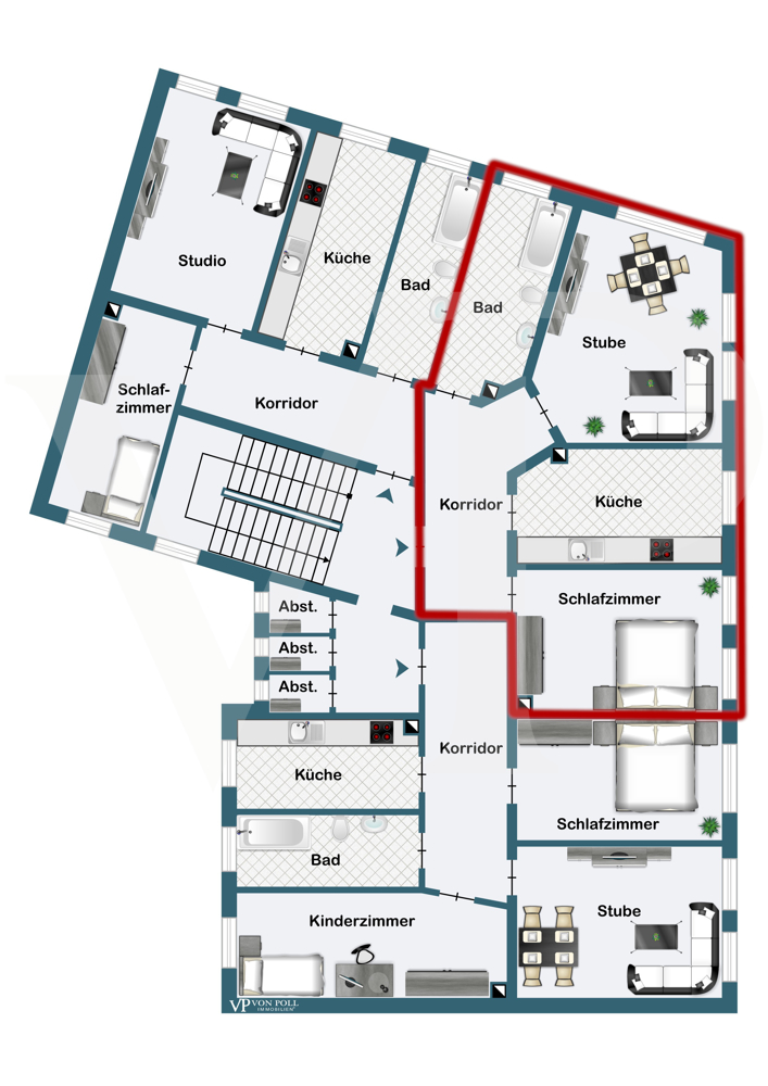 Grundriss 2. OG mitte Grundriss 2. OG mitte