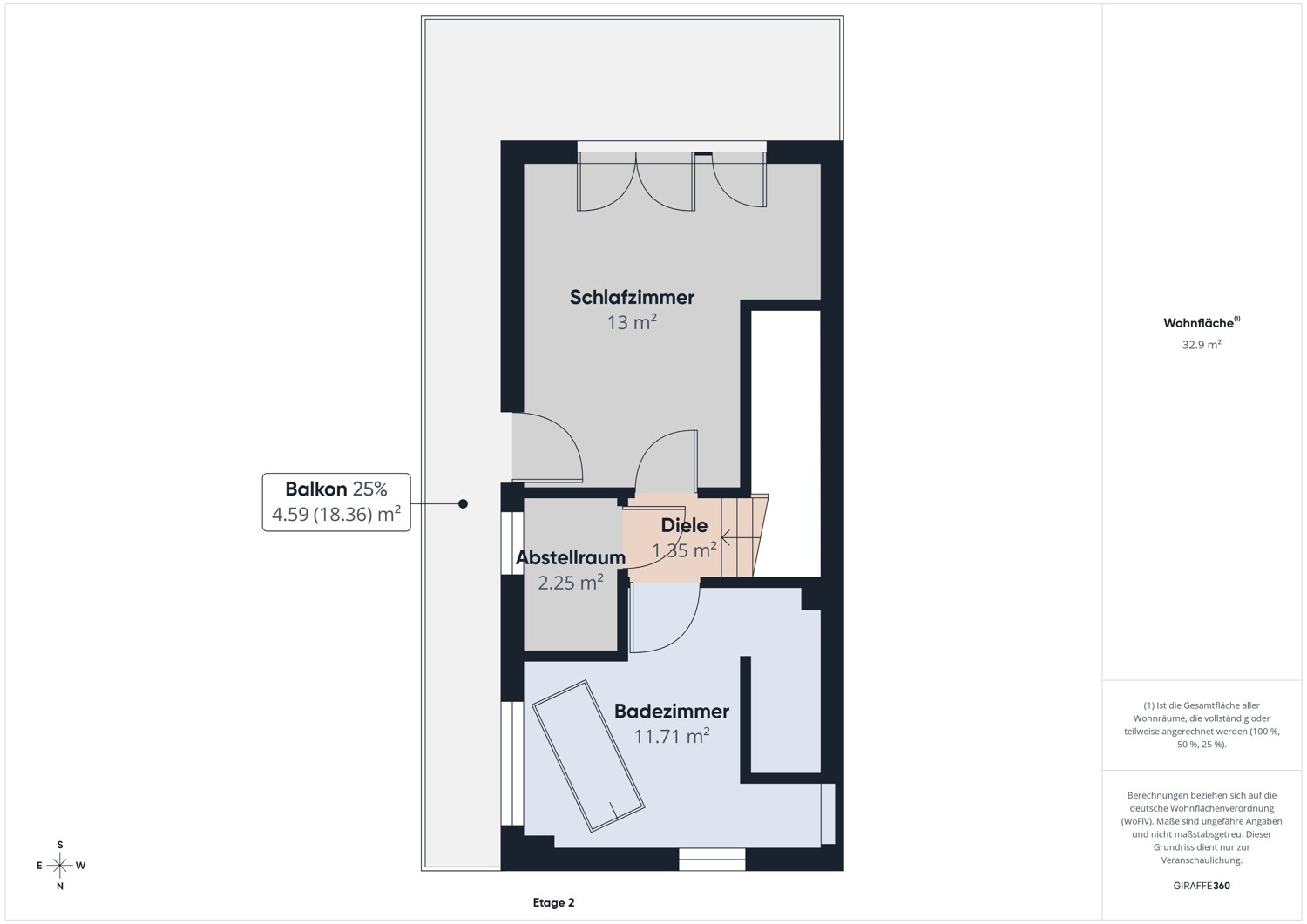 Grundriss Staffelgeschoss