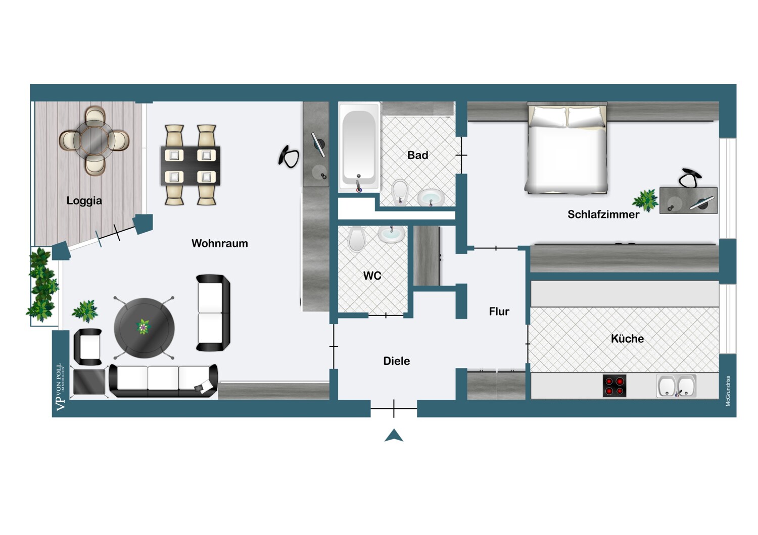 Grundriss Wohnung