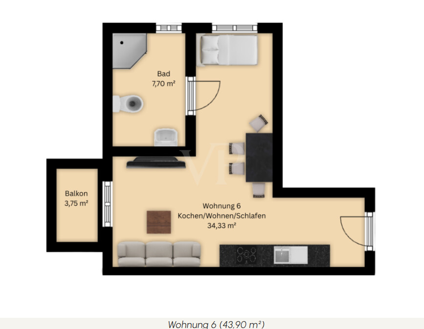 Assisted living - new apartment in a day care center