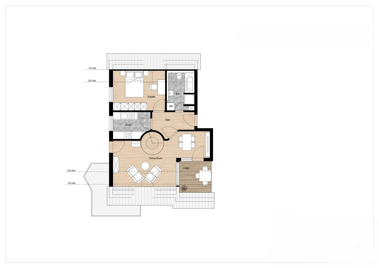 Besonderes Wohngefühl: 2,5-Zimmer-Maisonette mit großzügigem Wohnbereich und Galerie