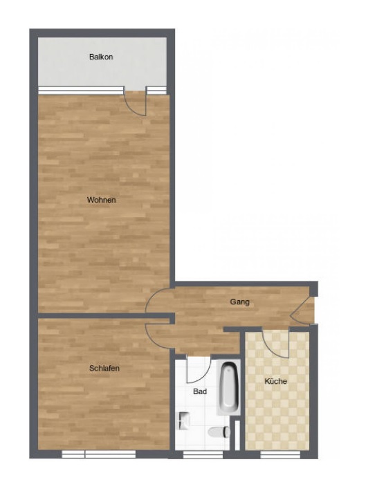 Schöne 2-Zi.-Whg. mit S/W-Balkon und Stellplatz