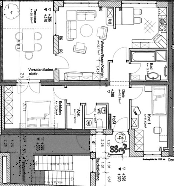 Moderne 3-Zi.-Penthousewohnung mitten in der Granitstadt Hauzenberg