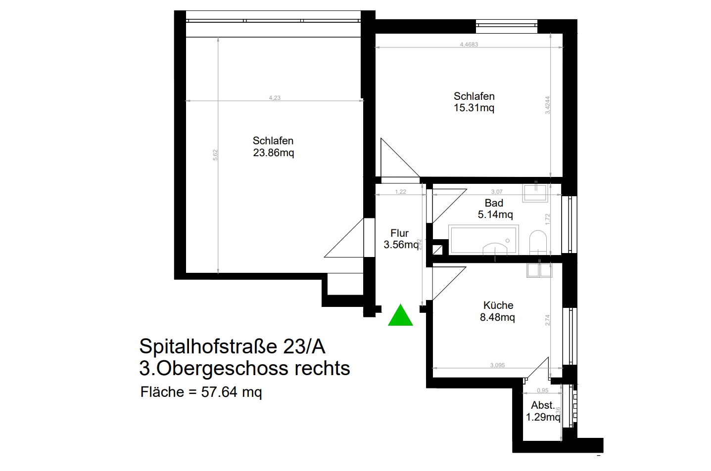 2.Zi.-Wohnung inkl. EBK mitten in Passau