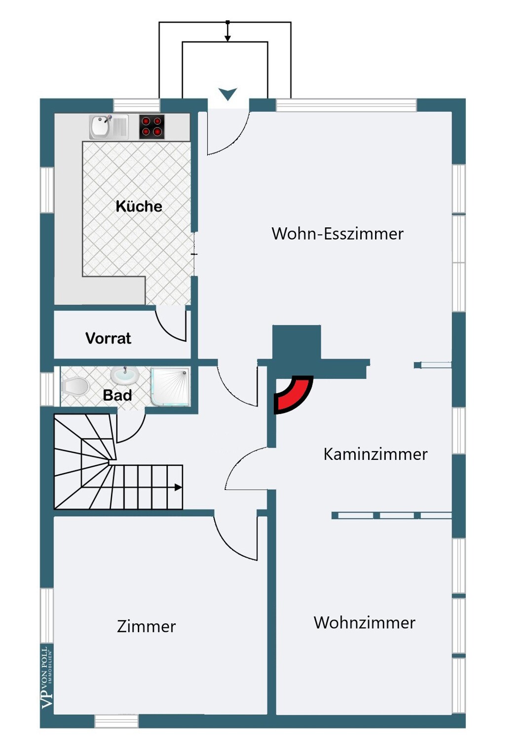 Landhaus Obergeschoss