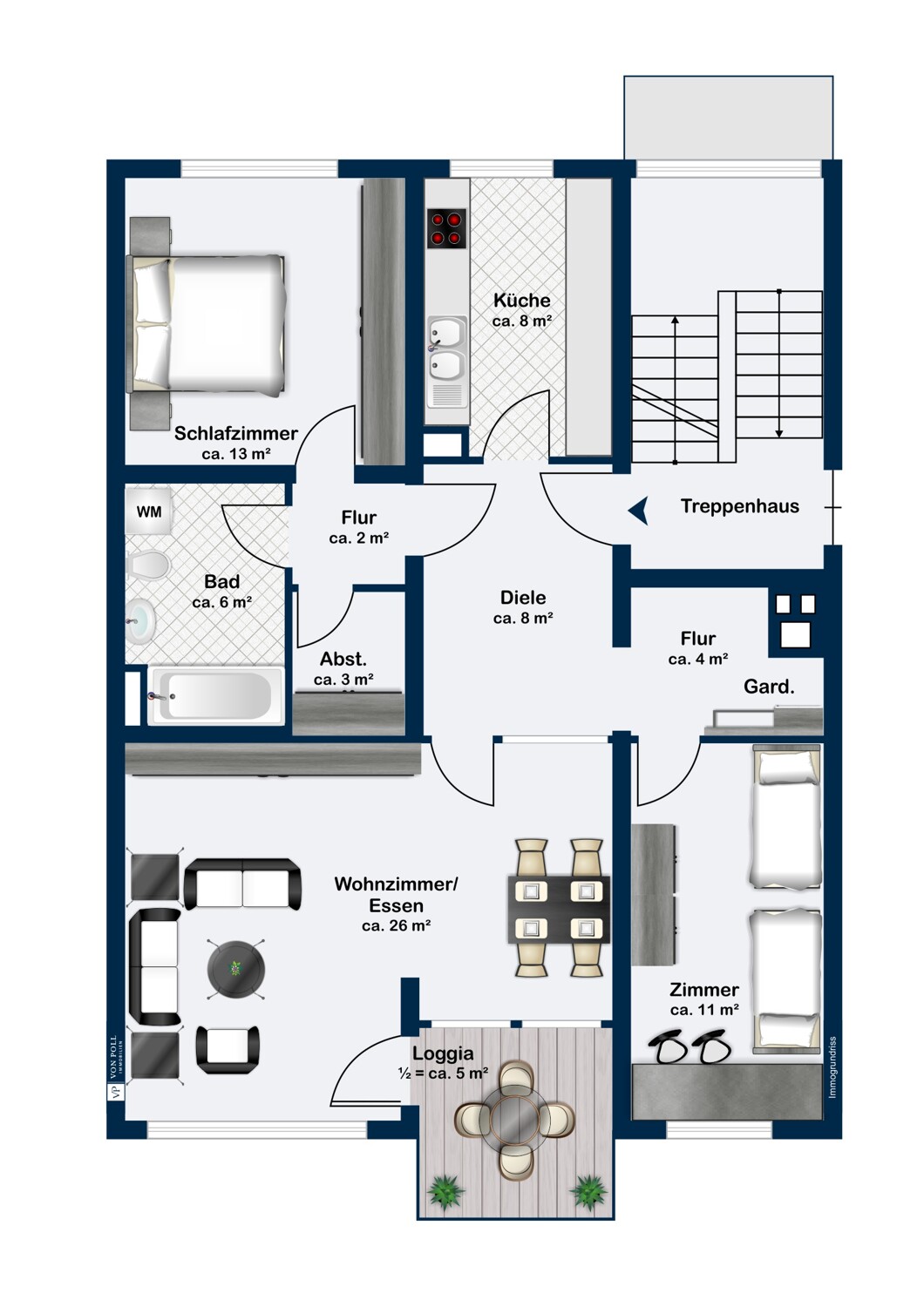 Helle 3-Zimmer-Wohnung im Hochparterre mit viel Potential und Treppenlift in beliebter Wohnlage