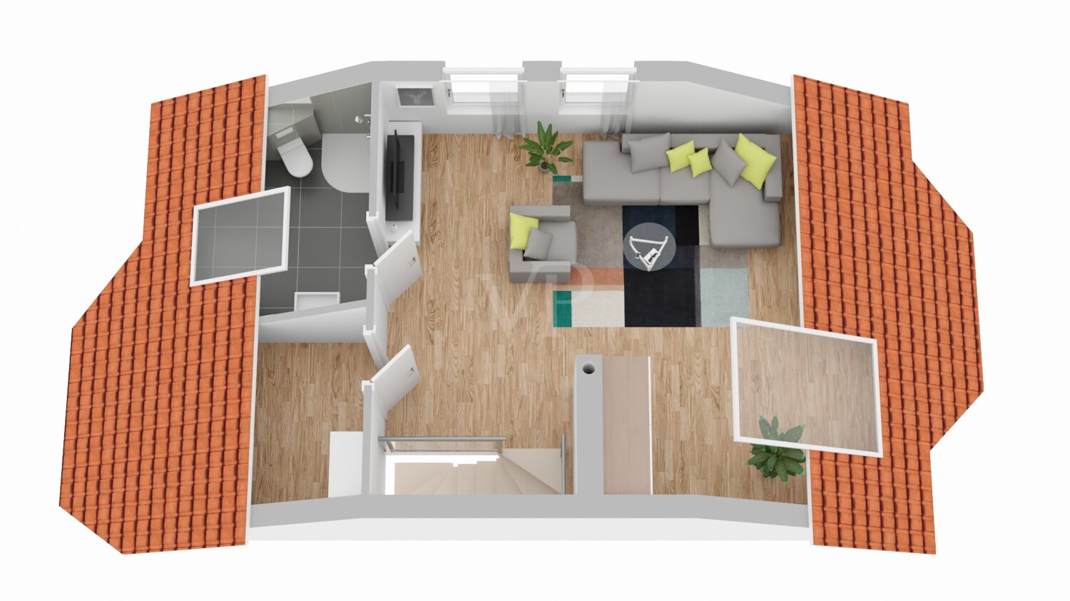 Grundriss Dachgeschoss 3D