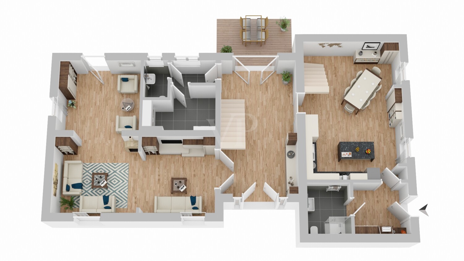 Grundriss EG 3D
