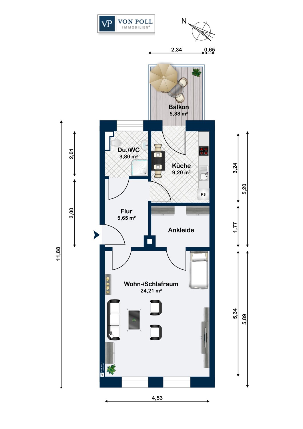 Grundriss OG links