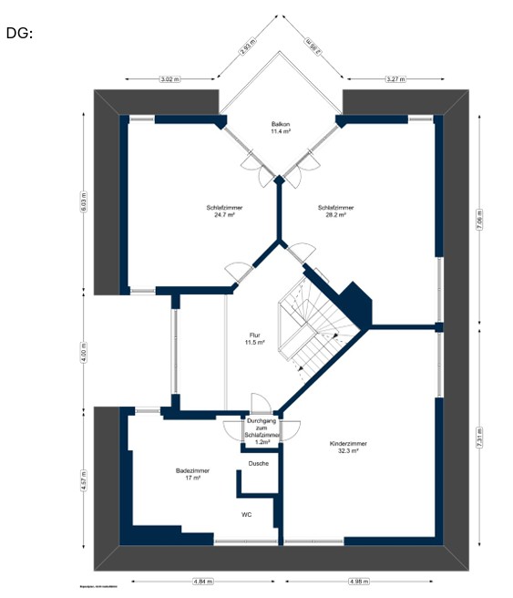 Grundriss Obergeschoss