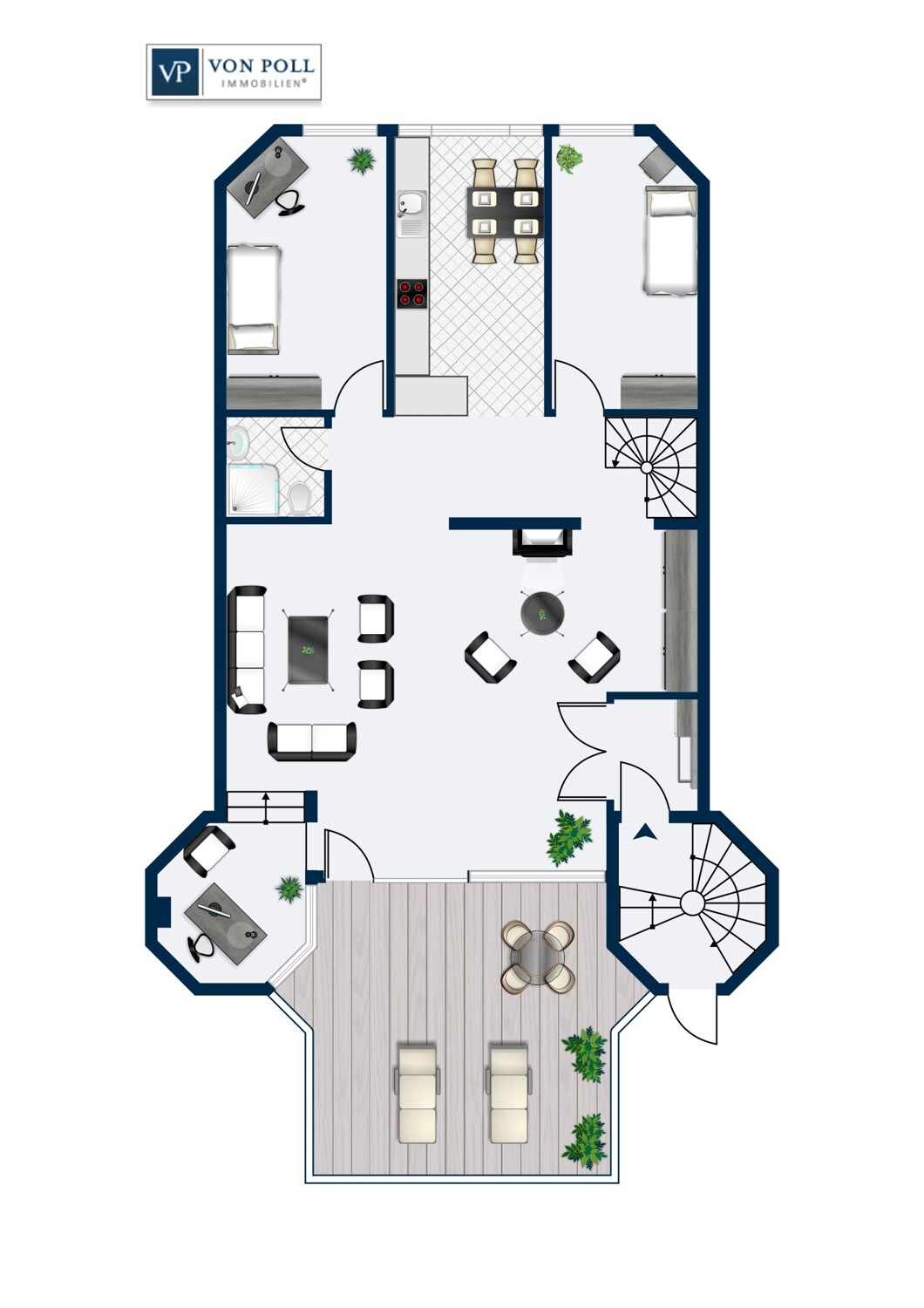 Großzügige Maisonettewohnung mit Terrasse in begehrter Grunewaldlage
