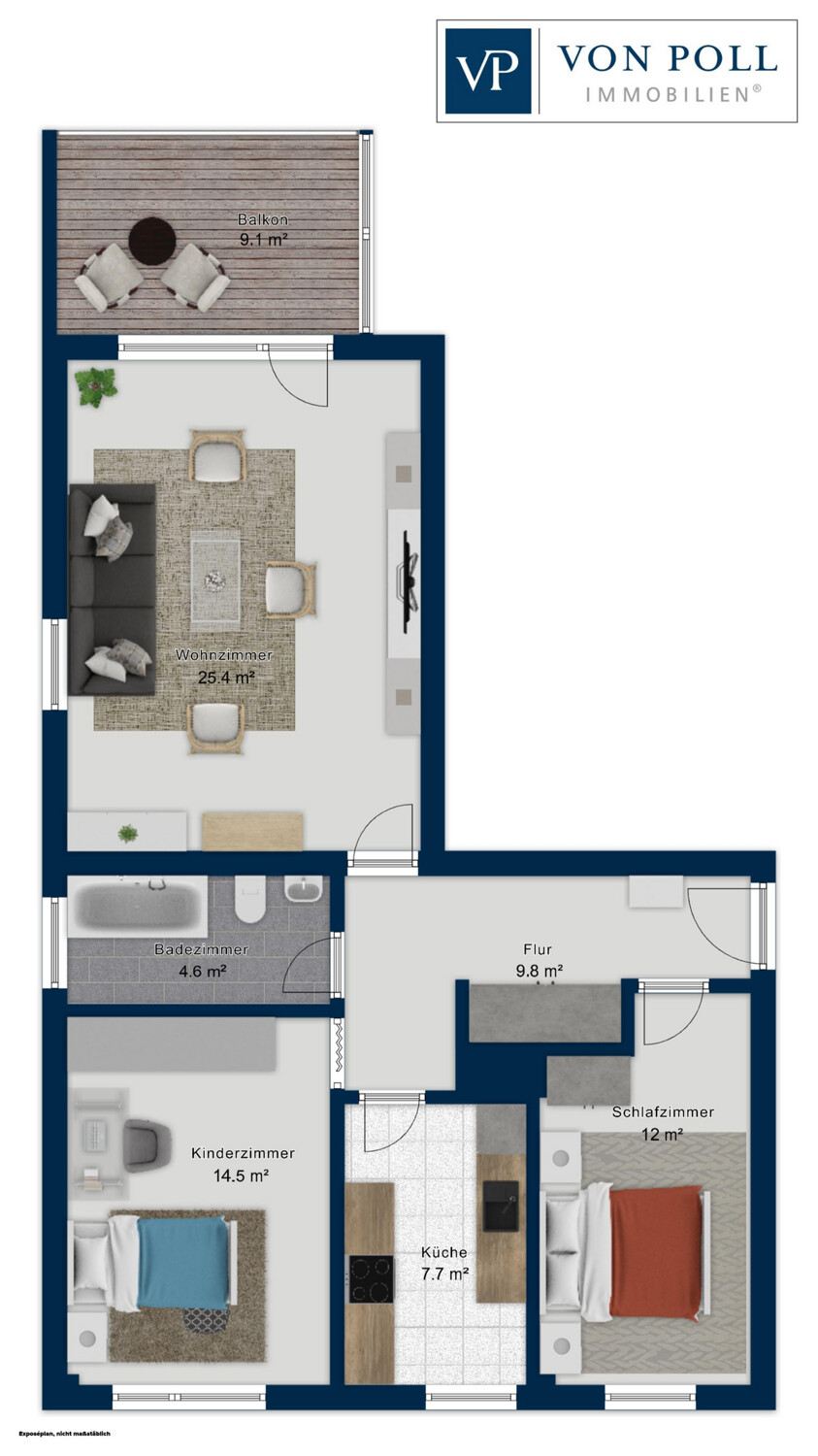 visualisierter Grundriss